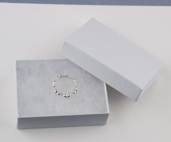 Size 6.5 Solid Sterling Silver Puffy Hearts Ring … - image 11