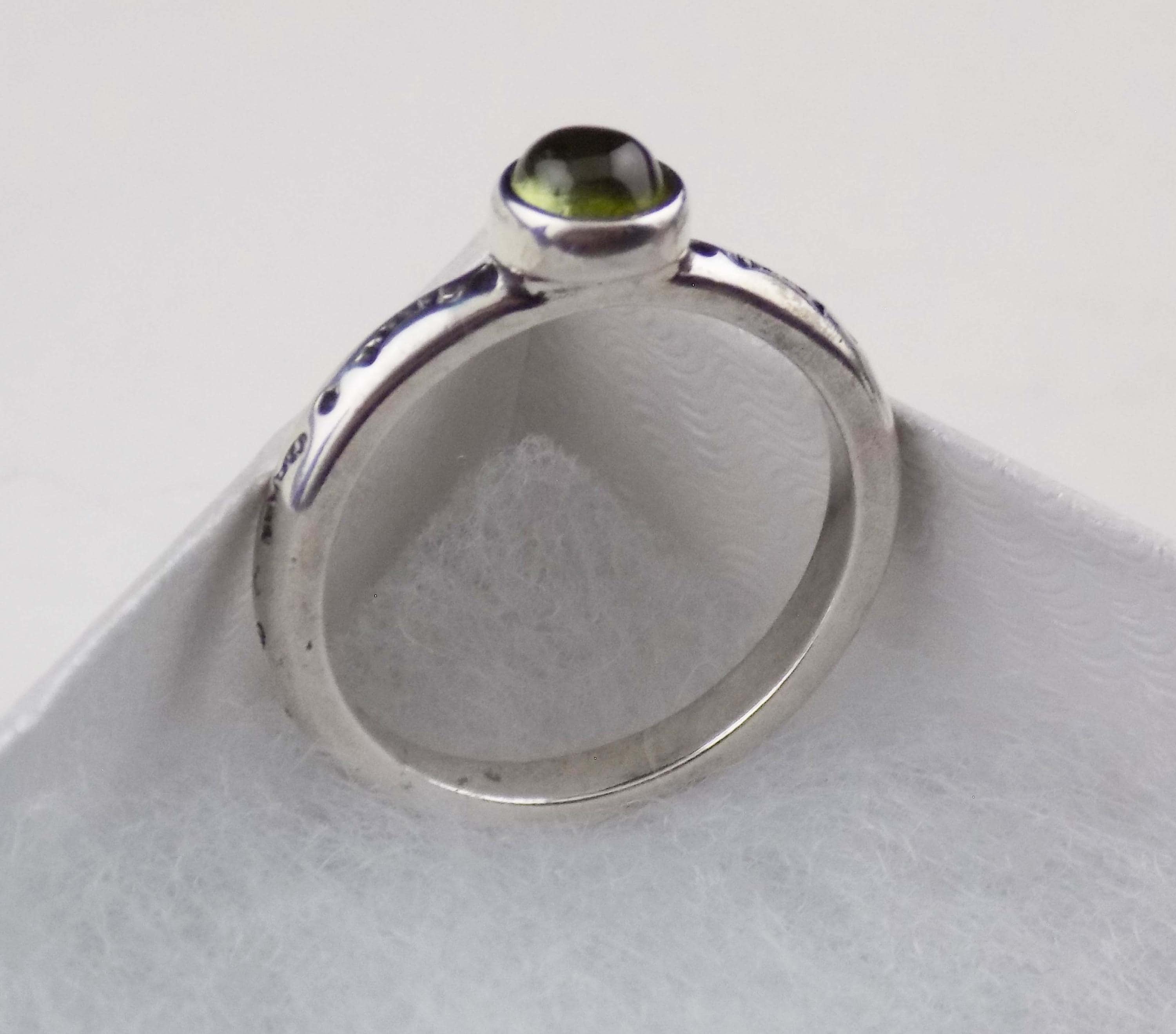 Relios Silver Rings Carolyn Pollack Relios Sterling Silver Peridot Cabochon Ring ...