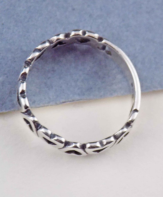 Cute Linked Open Hearts Sterling Ring Size 4.75 /… - image 7
