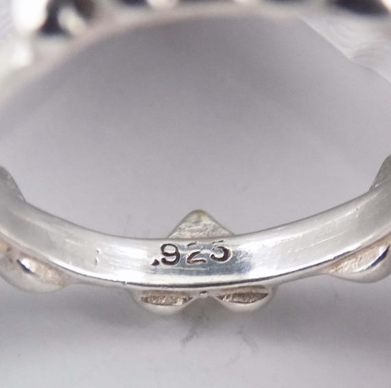 Size 6.5 Solid Sterling Silver Puffy Hearts Ring … - image 4