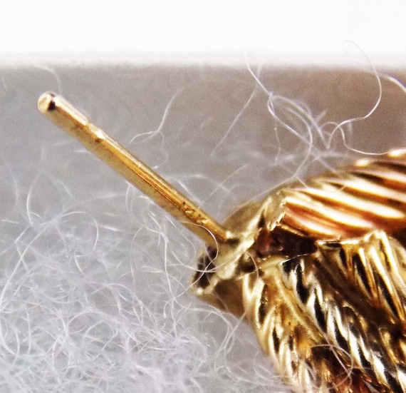 14K Multi Tone Solid Gold Huggie Stud Earrings, T… - image 7