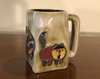 Butterflies Blue 12 oz. Mara Stoneware Mug Butterflies Blue 12 oz. Mara Stoneware Mug