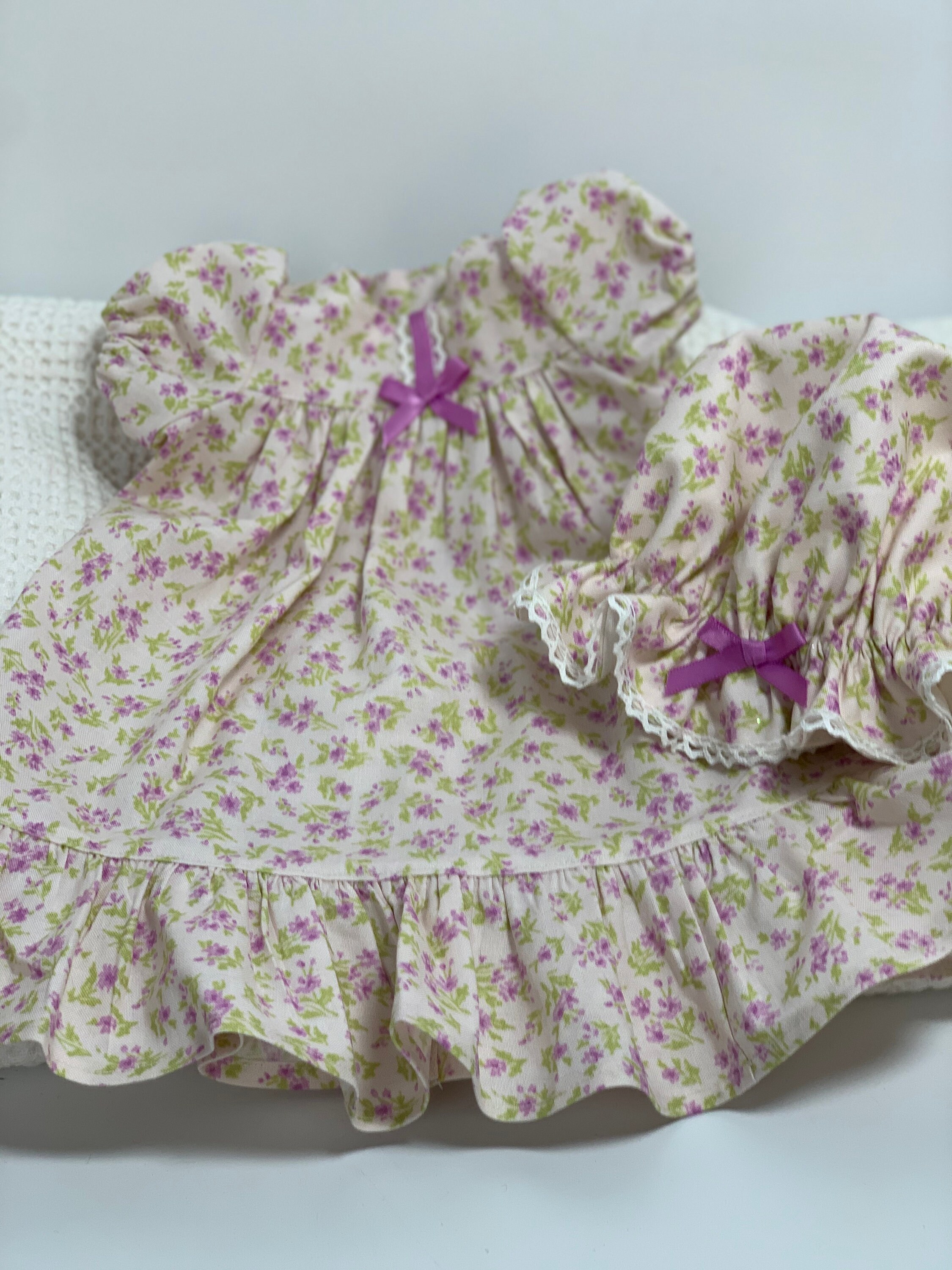 Old Fashioned Floral Nightgown and Sleeping Cap for 18 inch Etsy