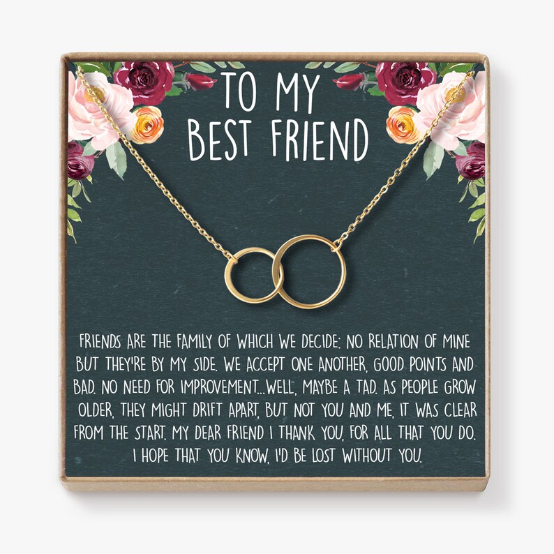 Beste Freundin Halskette Bff Halskette Beste Freundin Geschenk Schmuck Lange Distanz Zitate Freunde Für Immer 2 Asymmetrische Kreise