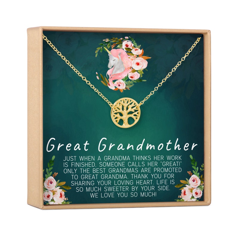 Great Grandmother Gift Necklace: Great Grandma to Be, Generations, Gift Idea, Birthday, Christmas, Holiday Present , Tree of Life 