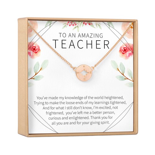 Teacher Necklace Teacher Appreciation Gift Gifts for Etsy