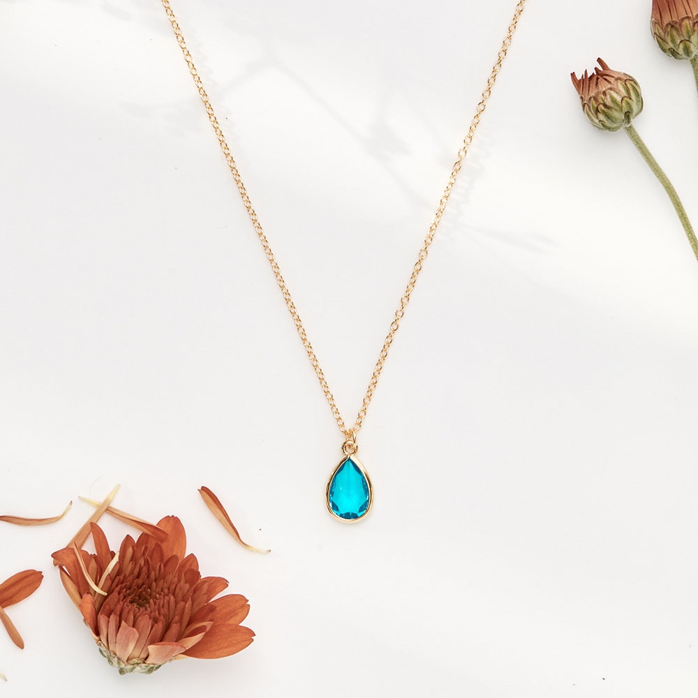 Birthstone Necklace Gift December Tanzanite Crystal Charm - Etsy