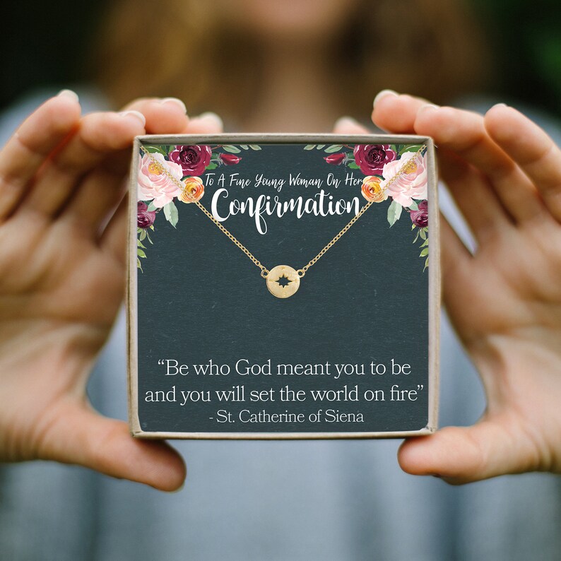 Confirmation Necklace Christian Gift Necklace Baptism Gift Etsy