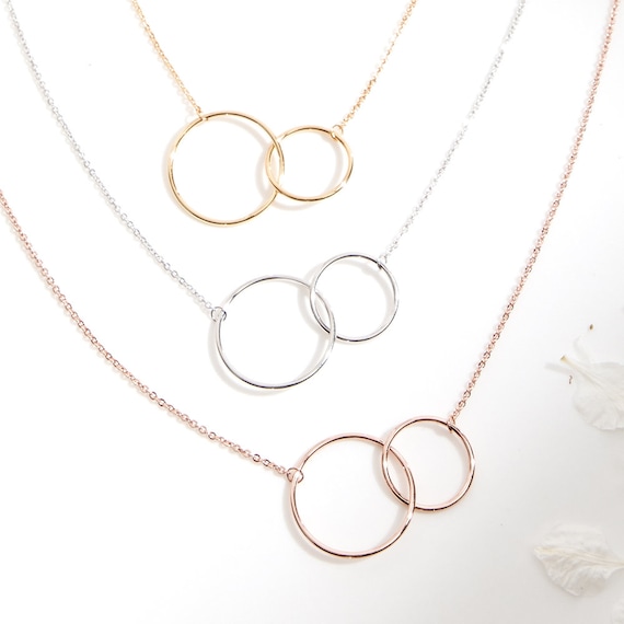 2 Interlocking Circles Niece Confirmation Niece Birthday Dear Ava Niece Gift Necklace: from Aunt