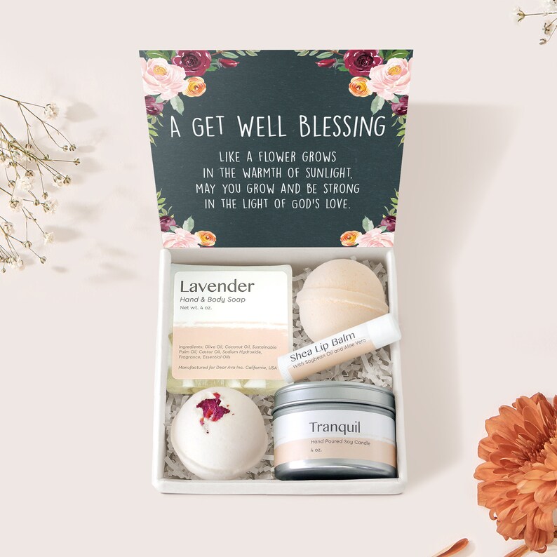 Get Well Soon Gift Gift Box Set Sick Friend Gift Feel Etsy