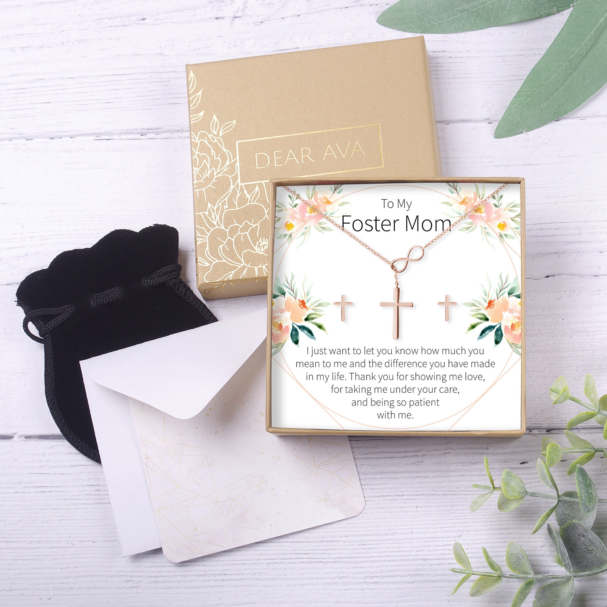 Gift for Foster Mom Jewelry Set: Foster 