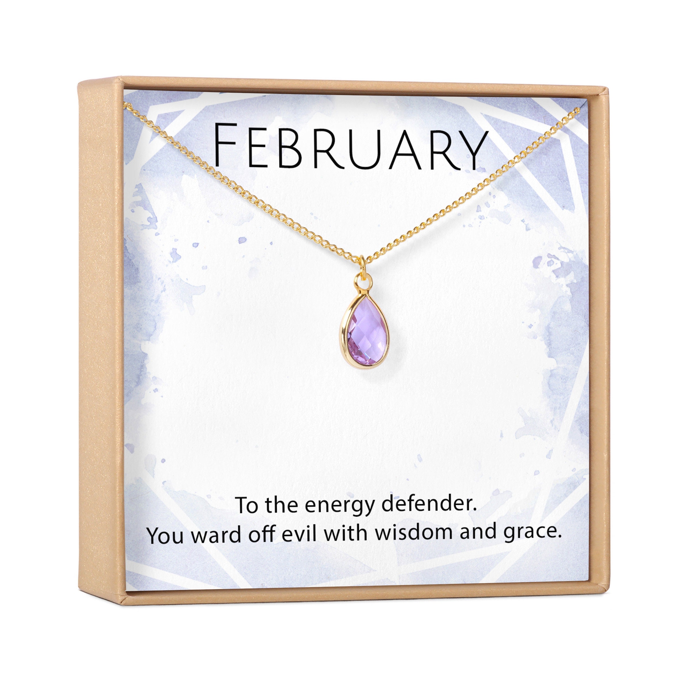 Birthday Gift for Her Birthstone Necklace Gift February Etsy