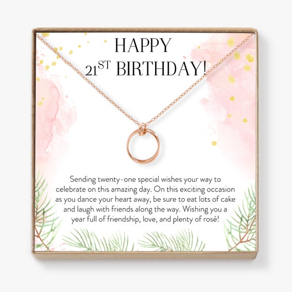21st Birthday Gift Necklace: Birthday Gift Jewlery Gift For | Etsy