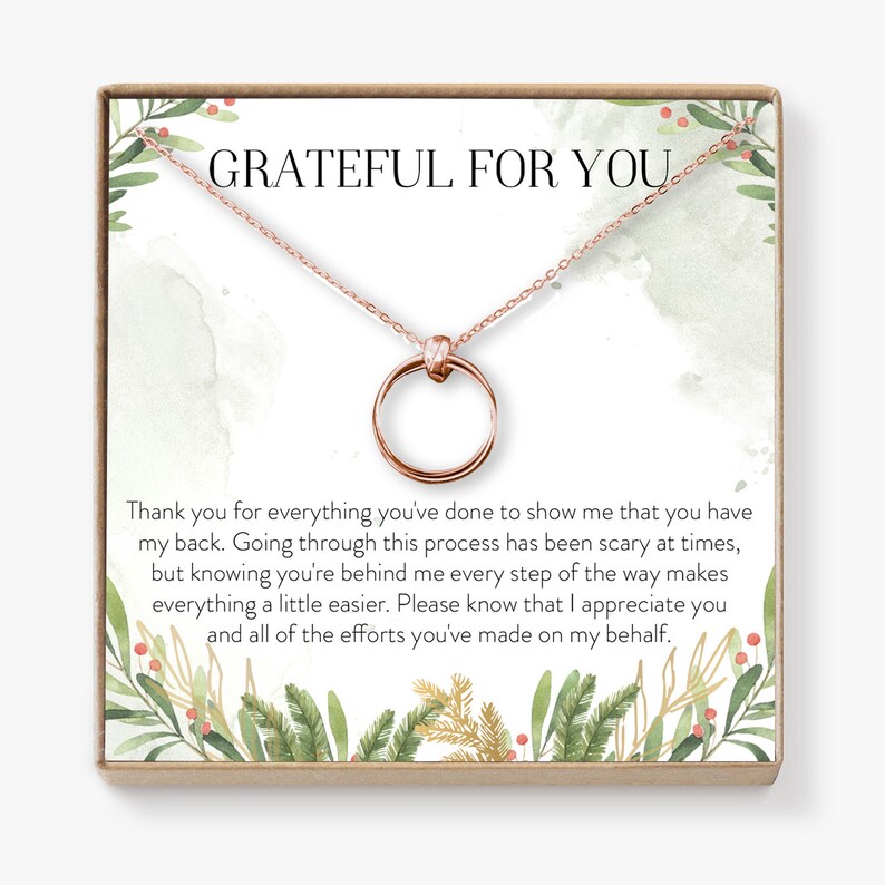 Thank You Gift Necklace Appreciation Gift Employee