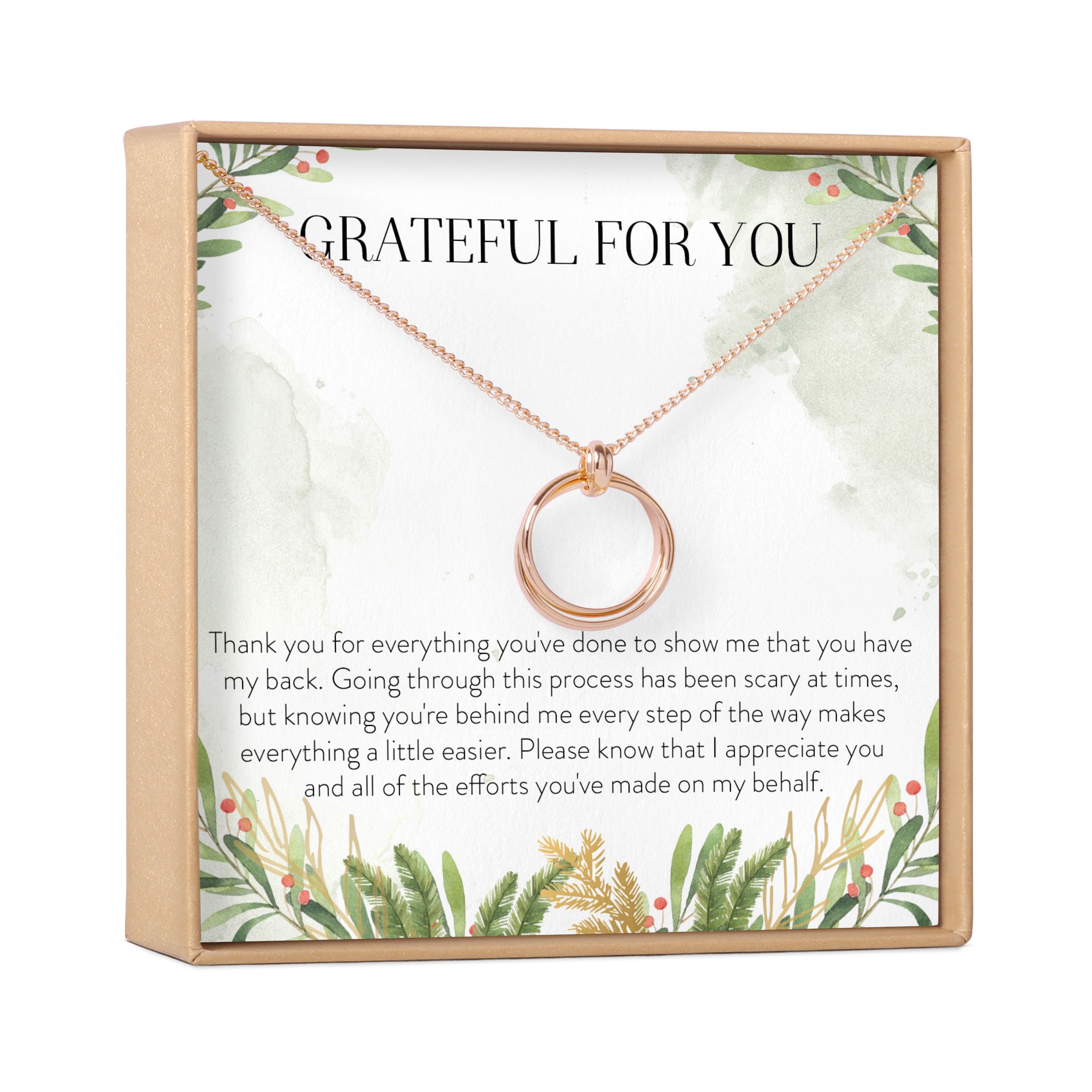 Thank You Gift Necklace Appreciation Gift Employee Etsy