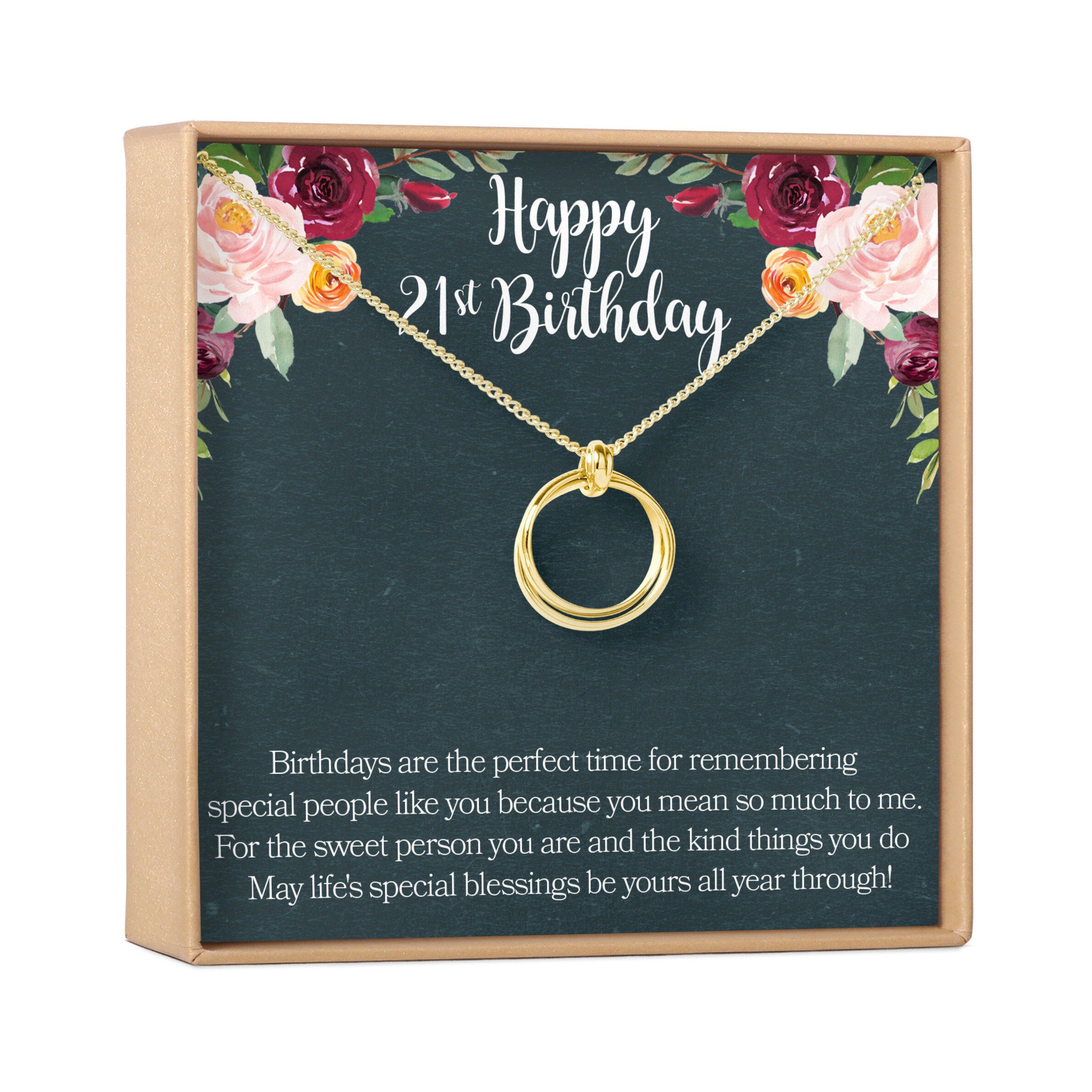 21st Birthday Gift Necklace: Birthday 