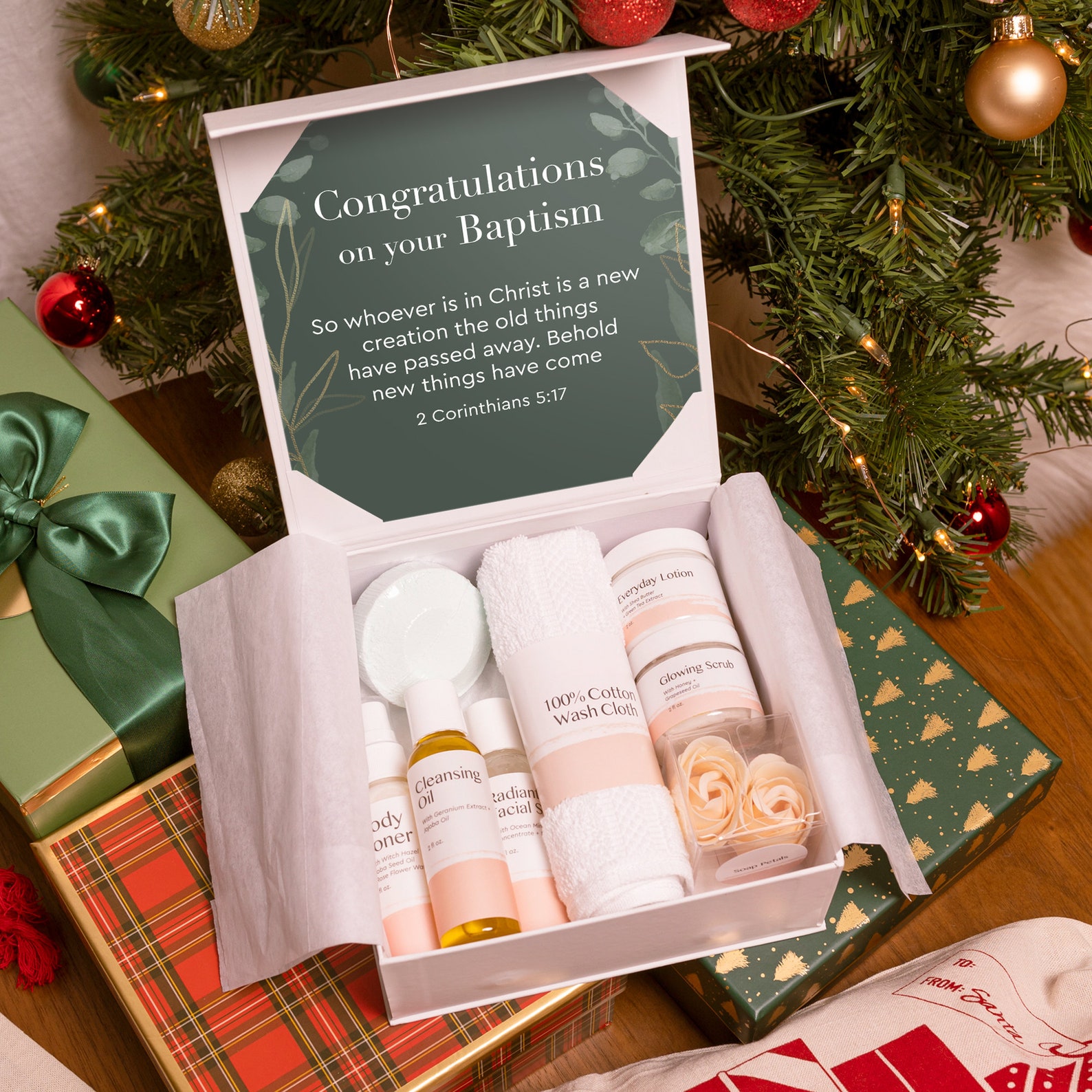 Baptism Gift Box Set Baptism Gift Baby Baptism Gift Girl Etsy