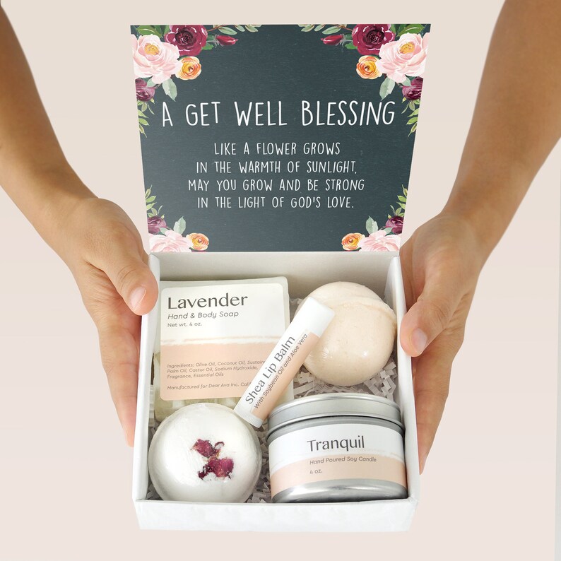 Get Well Soon Gift Gift Box Set Sick Friend Gift Feel Etsy
