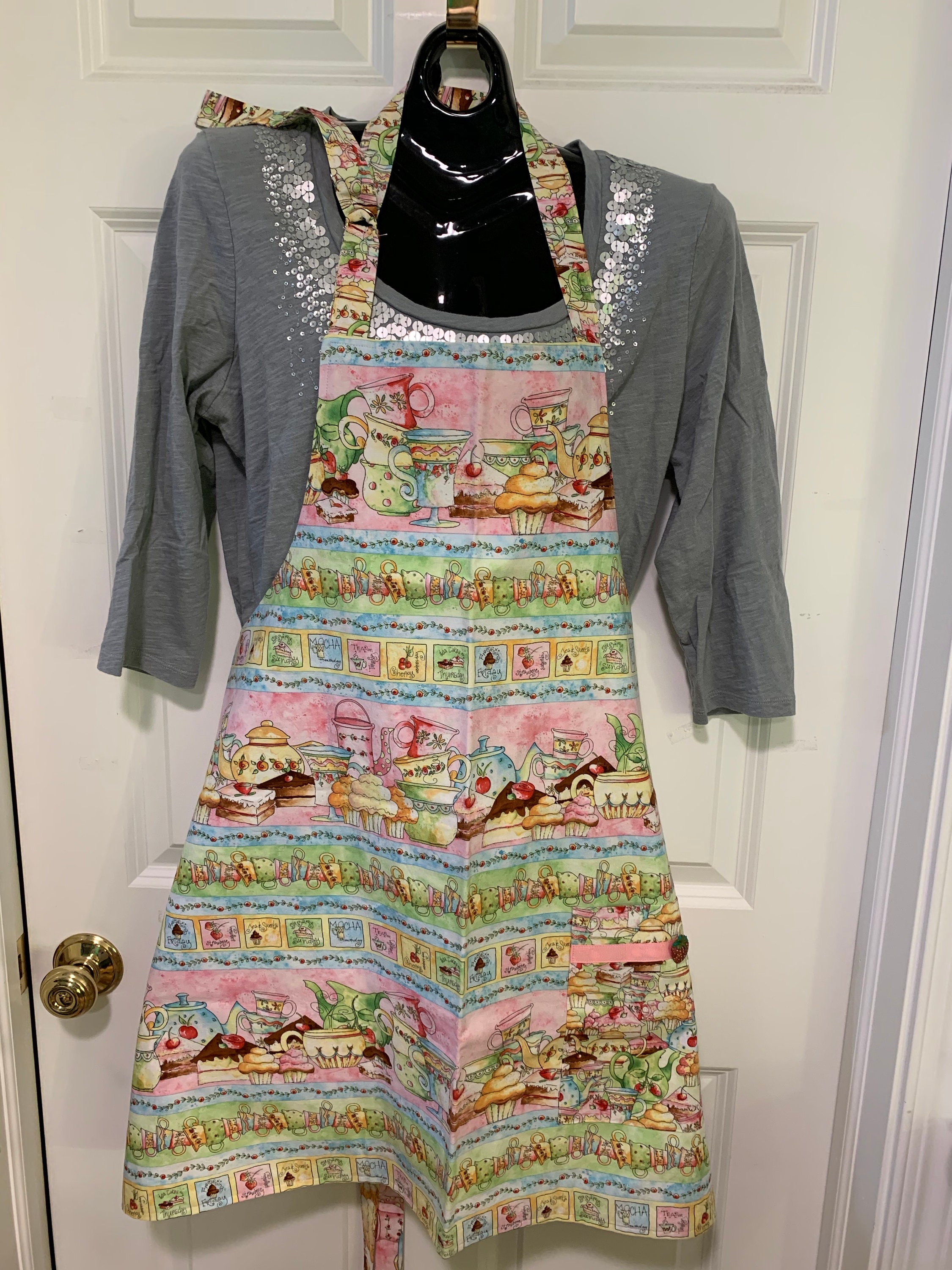 Homemade Apron Handmade Apron Reversible full size Etsy