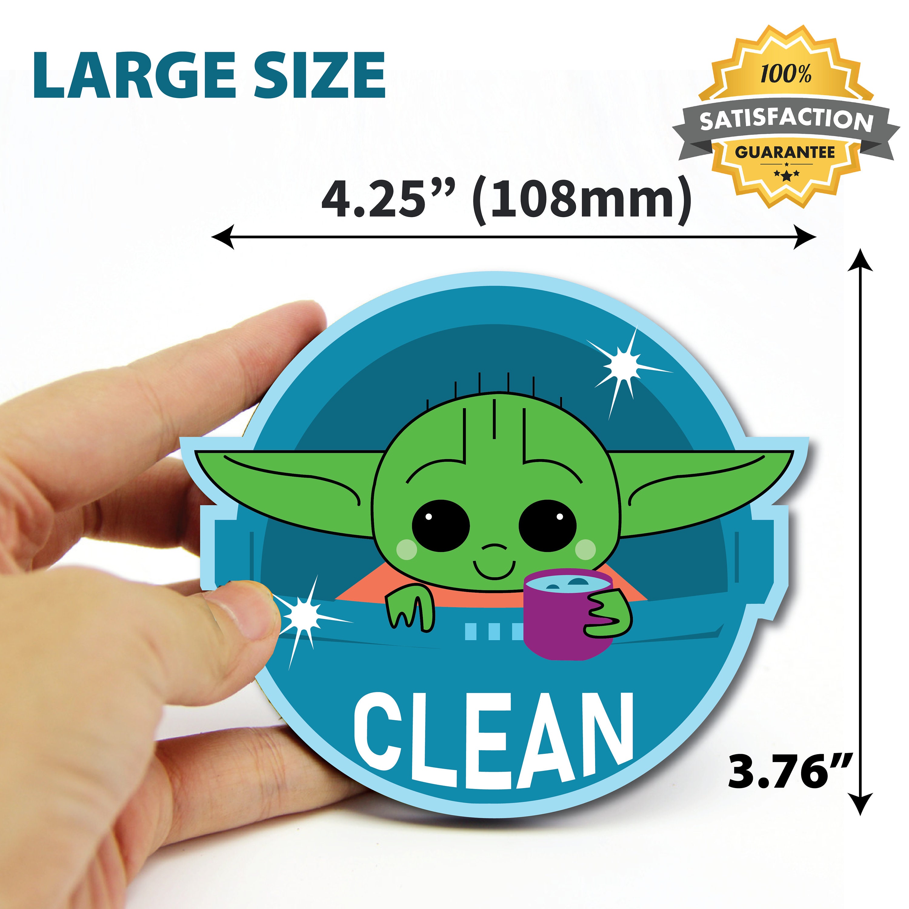 Baby Yoda Clean Dirty Dishwasher With Extra Metal Plate Etsy
