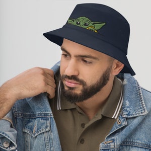 Baby Yoda Bucket Hat I Big Accessories BX003Star Wars Embroidery in USA-Grogu Hat Gift For Her Unisex Hat Cool Cap Mandalorian Fans Choice image 5