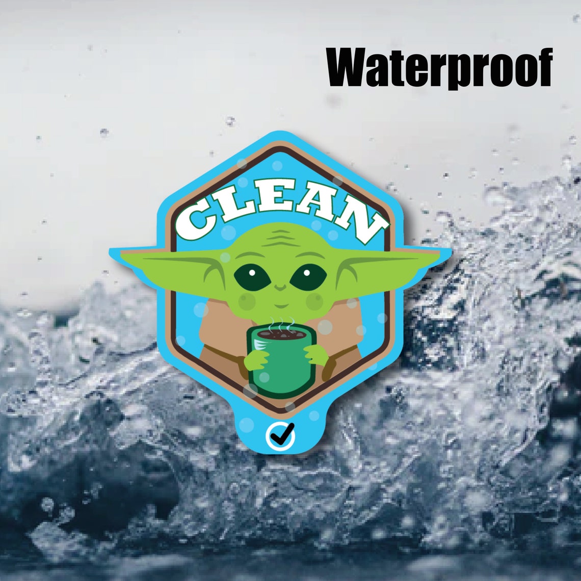 Baby Yoda Clean Dirty Waterproof Dishwasher SignThe Etsy