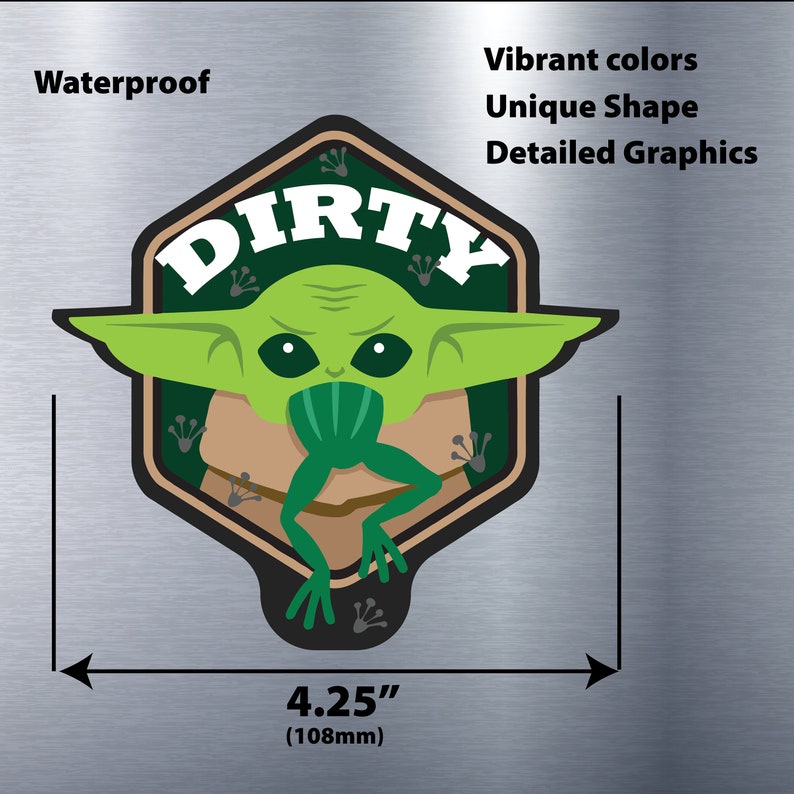Baby Yoda Clean Dirty Waterproof Dishwasher SignThe Etsy