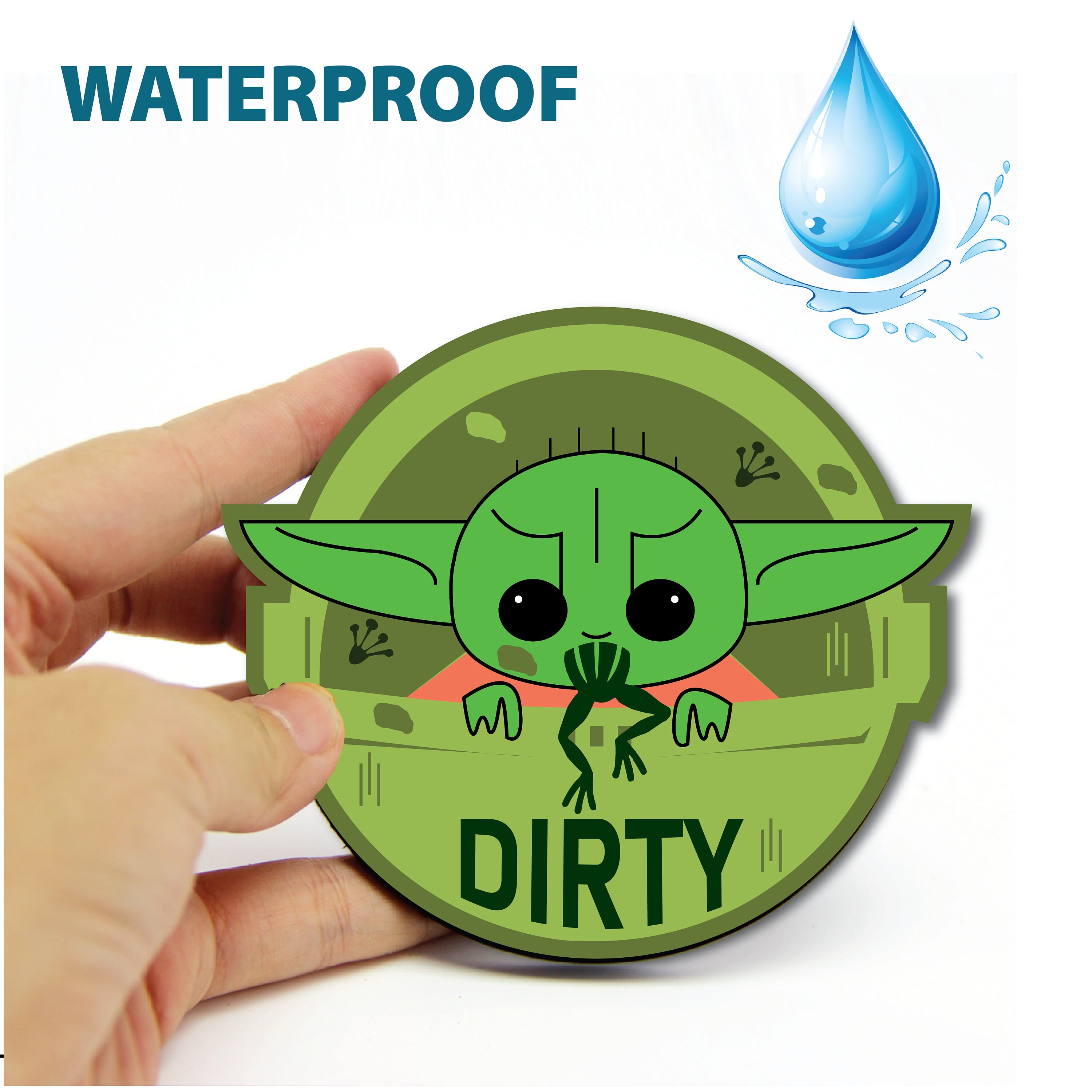 Baby Yoda Clean Dirty Dishwasher With Extra Metal Plate Etsy