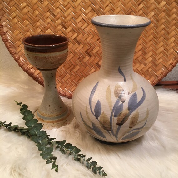 Vintage Pacific Stoneware Studio Pottery Vase by Bennett Welsh - Etsy