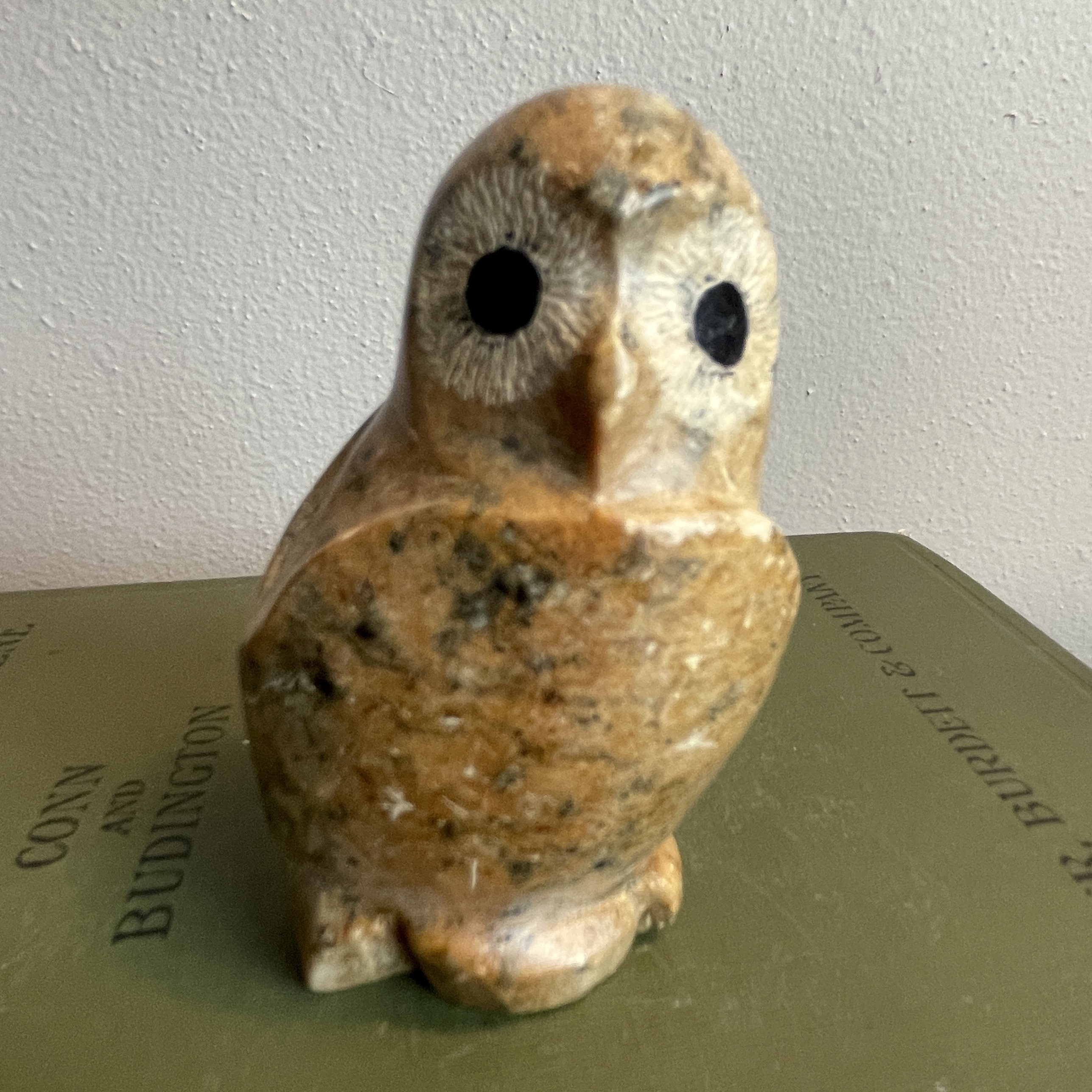Small Vintage Marble Owl Figurine