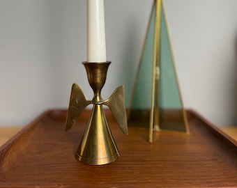Vintage Brass Angel Candleholder