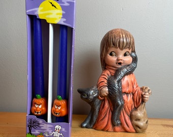 Vintage Russ Halloween Jack-o-Lantern Candles