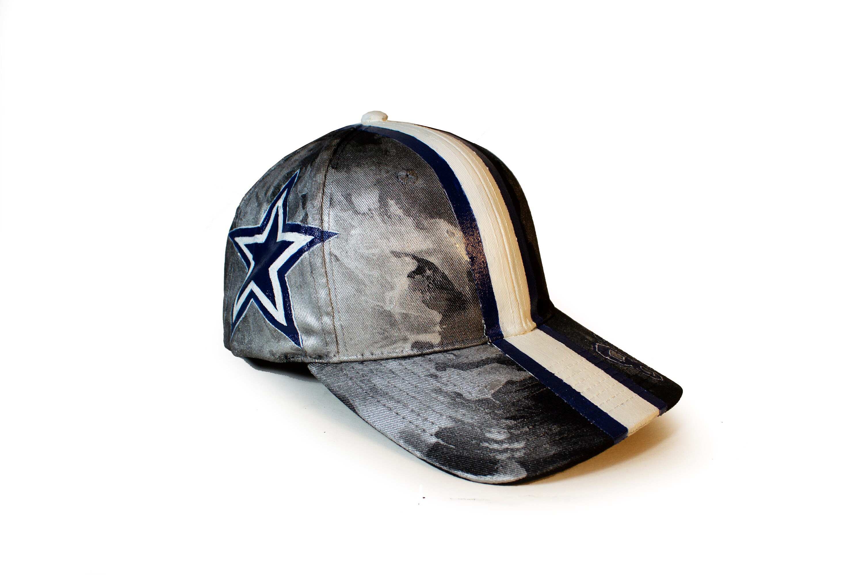 NFL Helmet Hand Painted Hat Cowboys Football Etsy