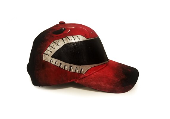 Red Ranger Hand Painted Hat Mighty 