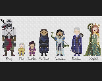 Vox Machina Level 20 Cross Stitch Pattern- Critical Role- D&D