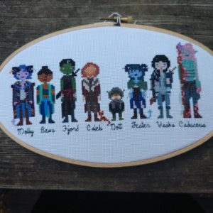 Mighty Nein Level 1 Cross Stitch Pattern- Critical Role- D&D