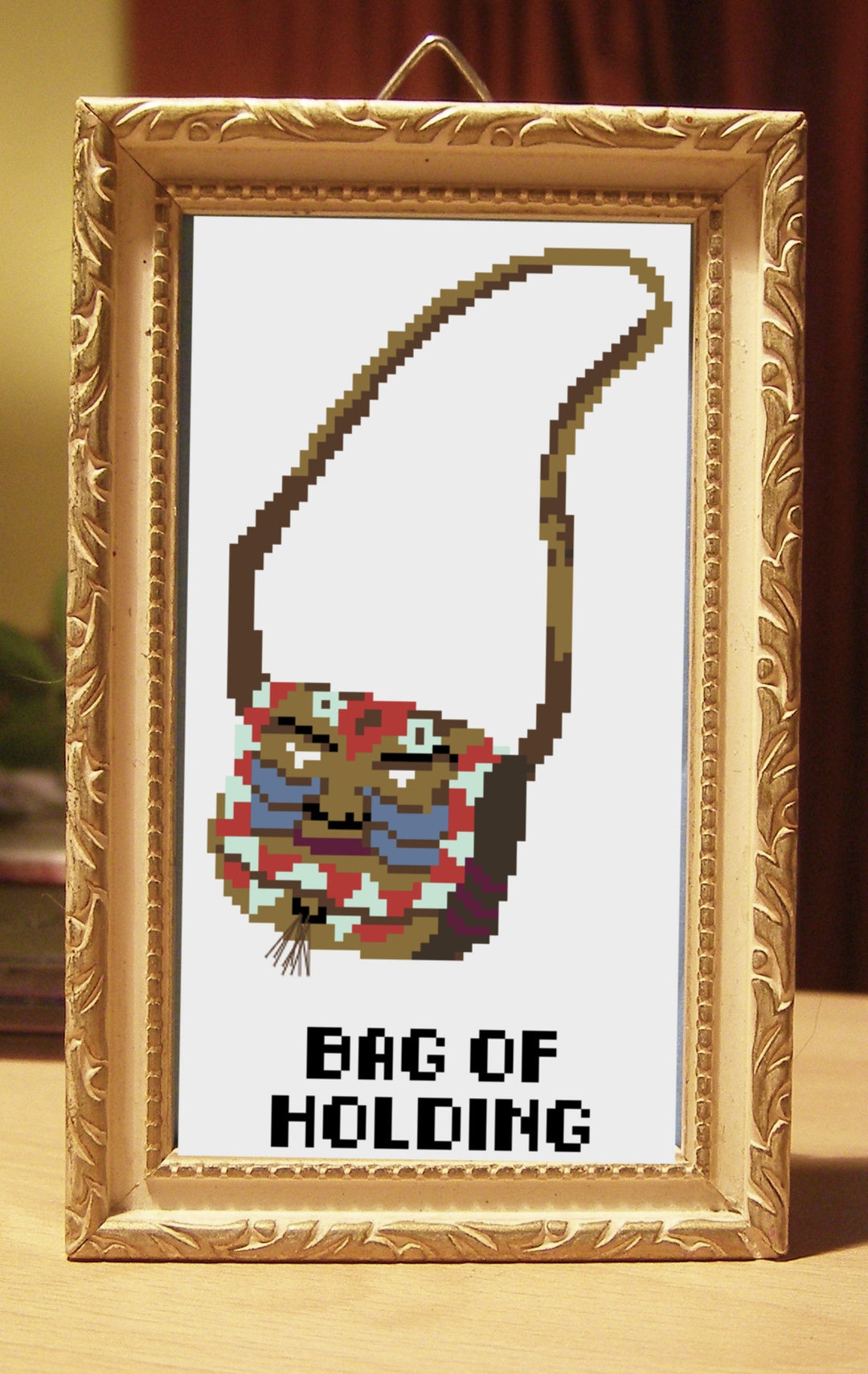 Bag of Holding D&D Cross Stitch Needlepoint Etsy