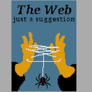 The Web Cross Stitch Pattern- Pulp Fiction Cover