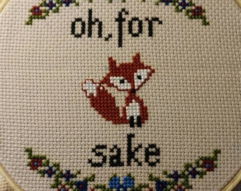 For Fox Sake Subversive Cross Stitch Pattern