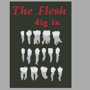 The Flesh Cross Stitch Pattern- Pulp Fiction Cover