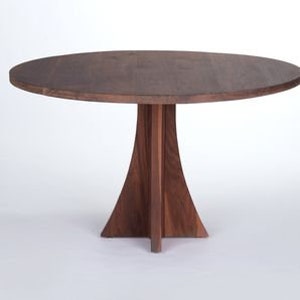 Solid Walnut Round Dining Table