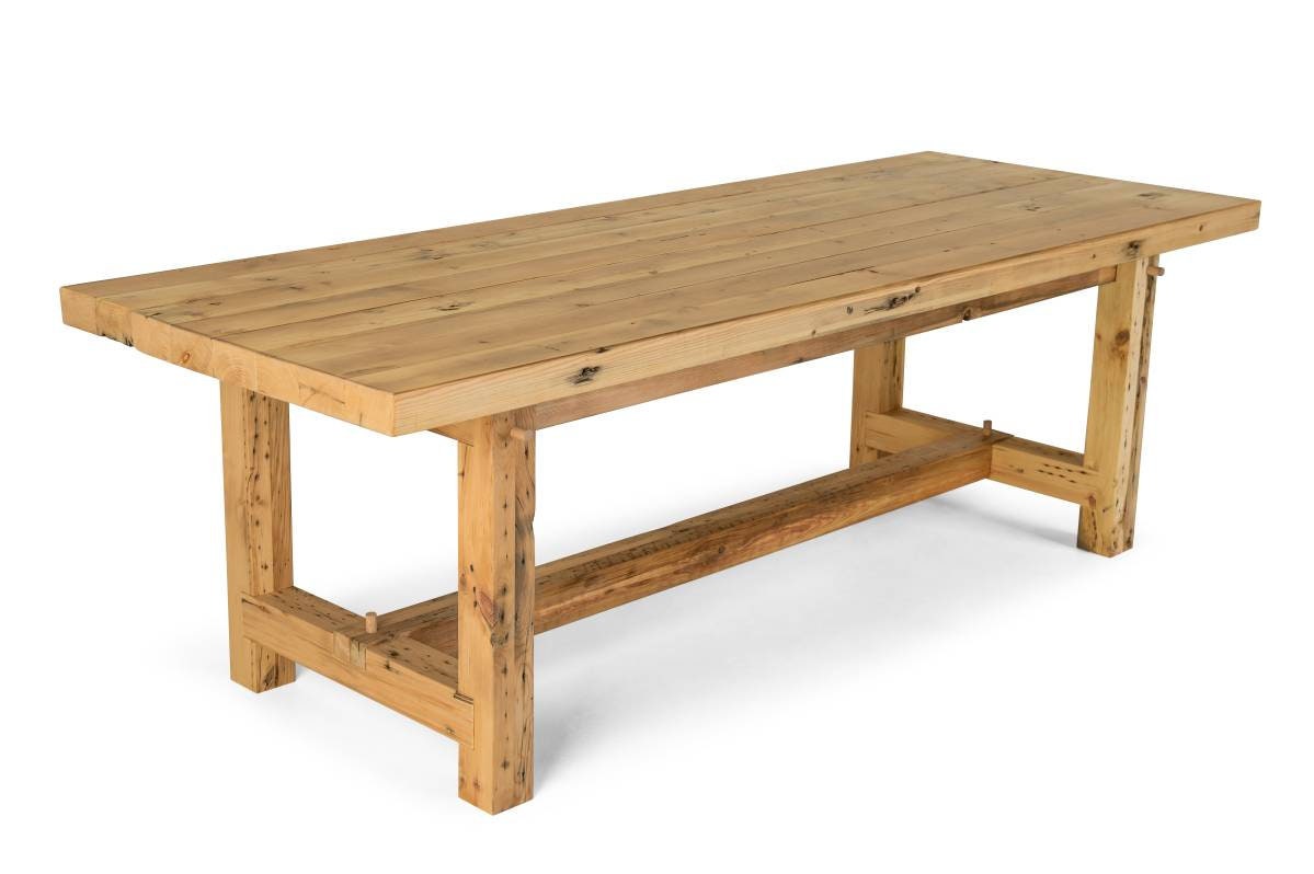 The Seville - Reclaimed Wood Trestle Dining Table - Etsy
