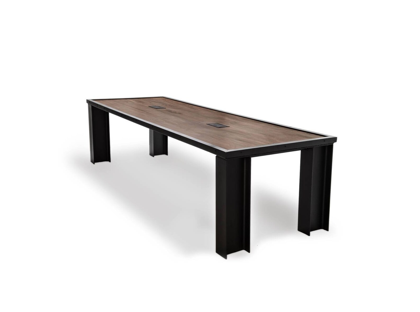 Reclaimed Wood and Steel Conference Table With Ibeam Base Etsy