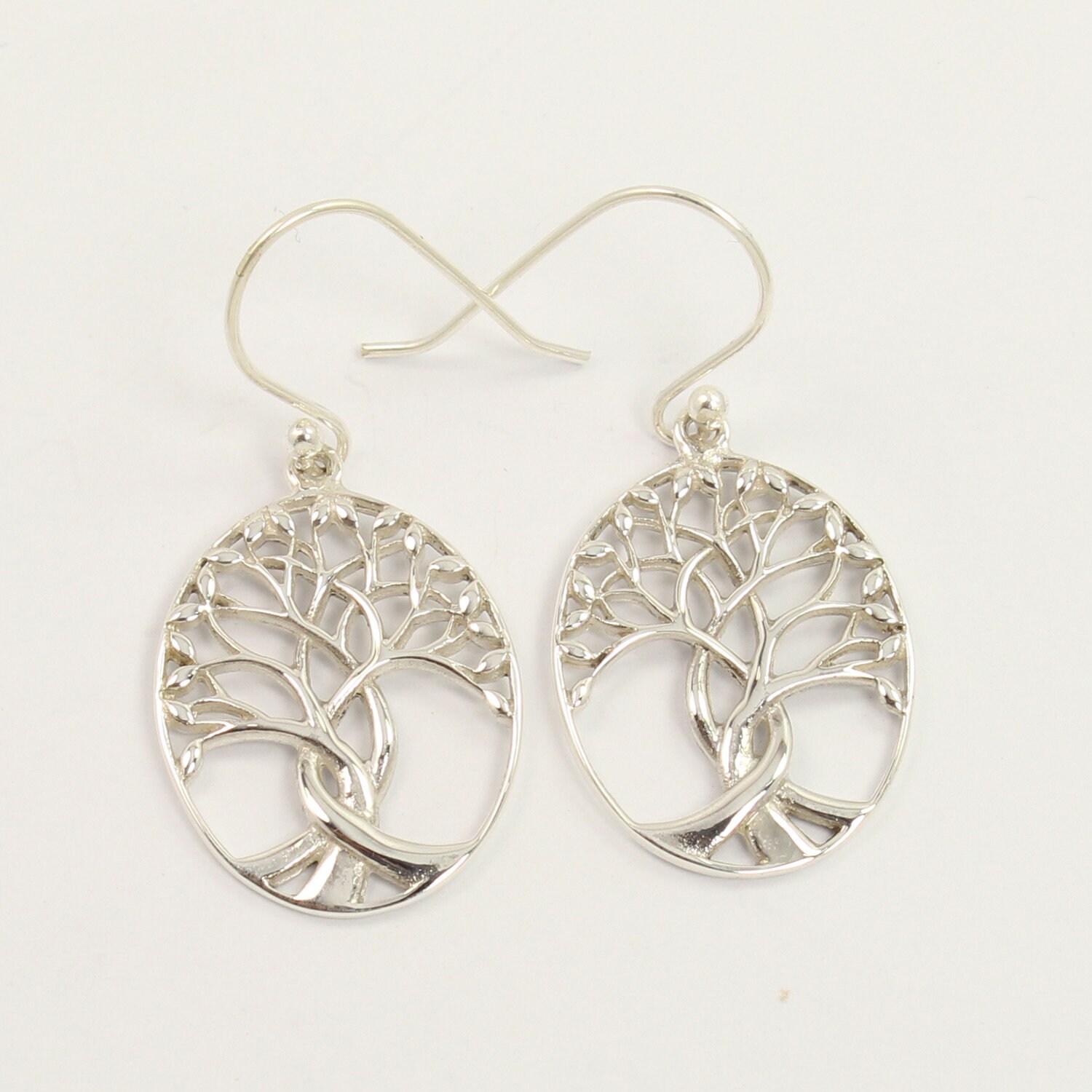 Tree of Life Earrings 1 3/8 Inches Plain No Stone Dangle - Etsy