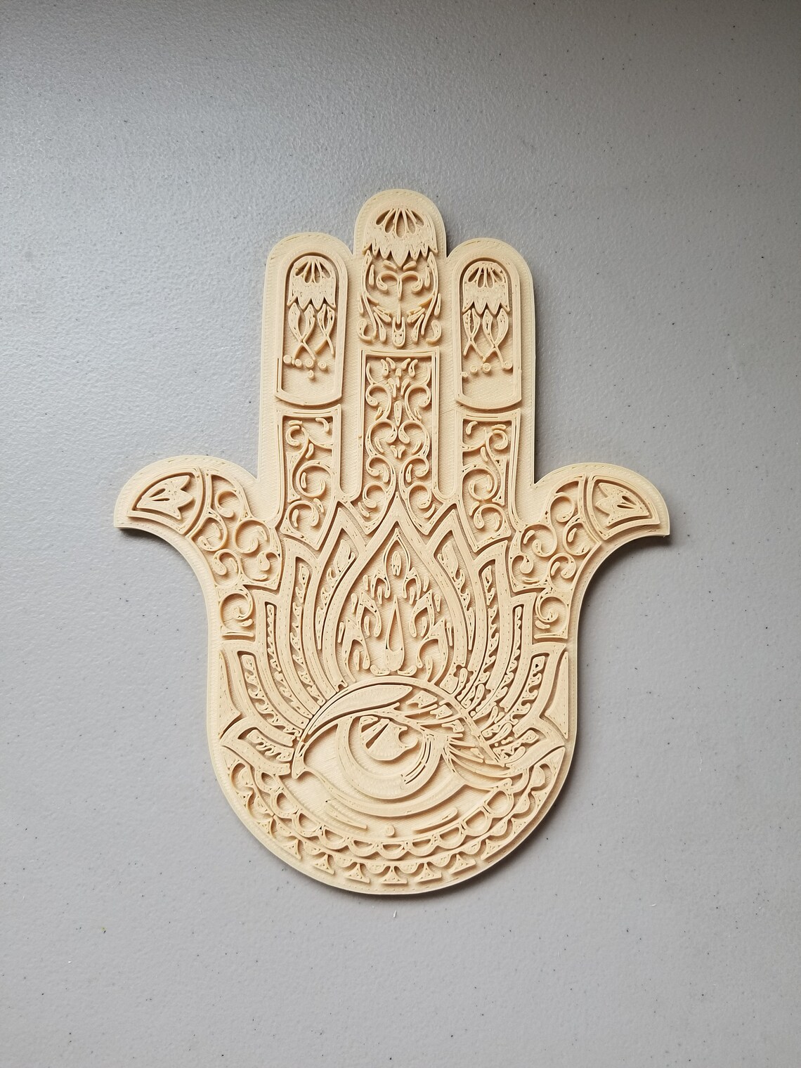 Wooden Hamsa Wall Decor 3D Printed Etsy