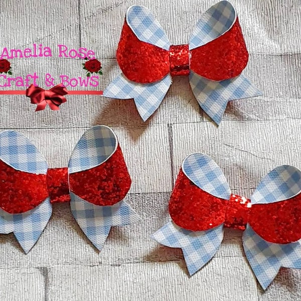 Wizard of Oz Dorothy inspired fancy hairbow