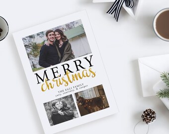 Printable Holiday Photo Card 5x7 // Merry Christmas