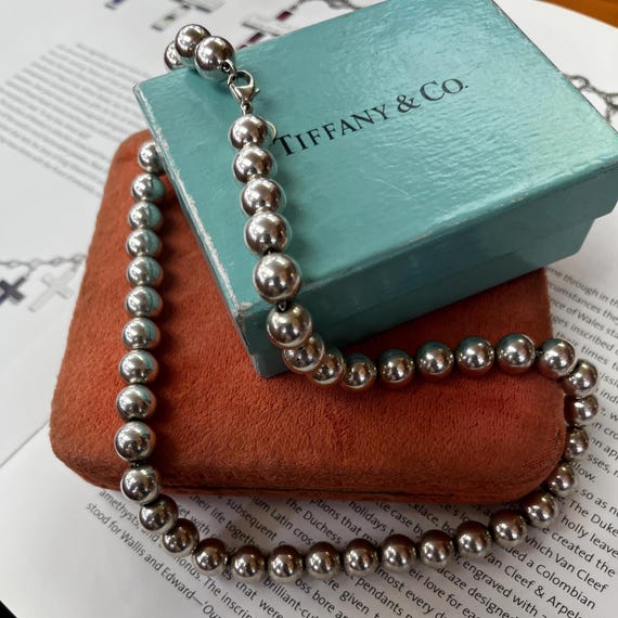 Tiffany & Co Sterling Silver Ball Necklace