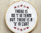 There Is No I In Team PATTERN - cross stitch