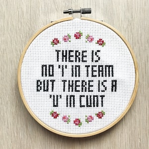 There Is No I In Team PATTERN - cross stitch